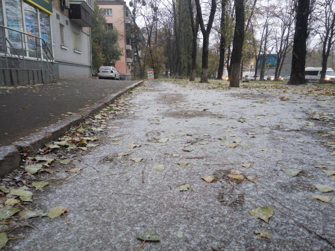 В Киеве первый снег