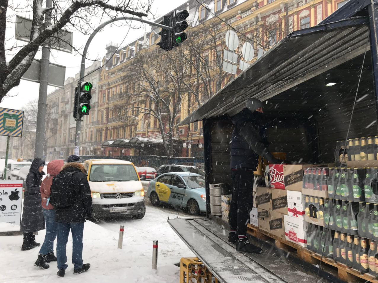 снег в Киеве фото