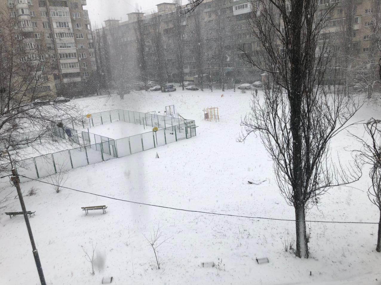 Снег в Киеве 23 декабря