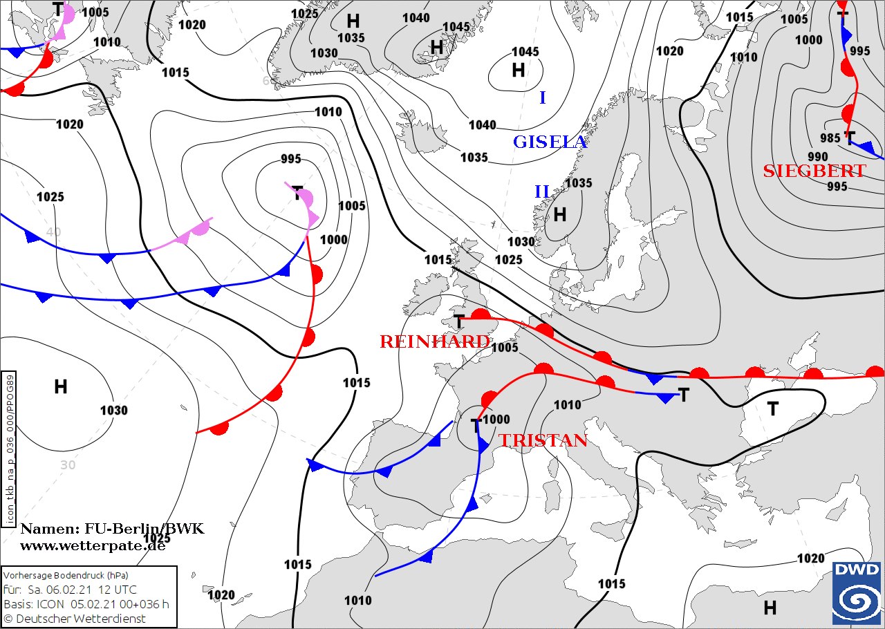 карта погоды на 6-7 февраля