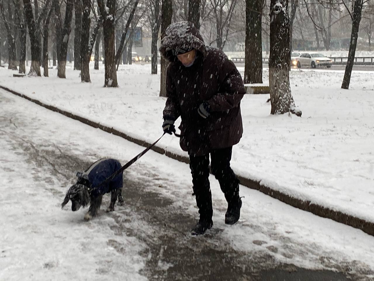 Киев снегопад