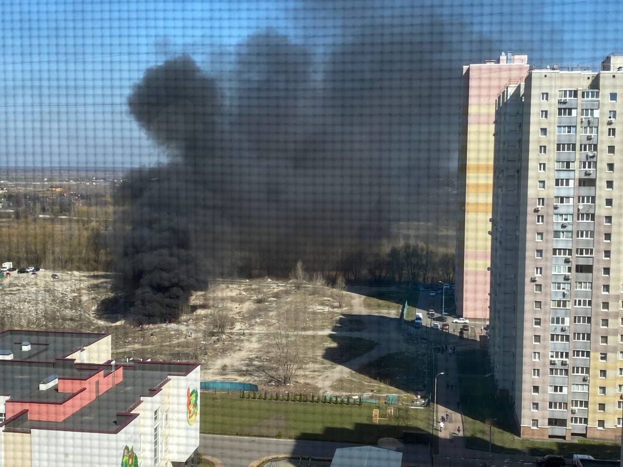 Пожар в Киеве 11 апреля