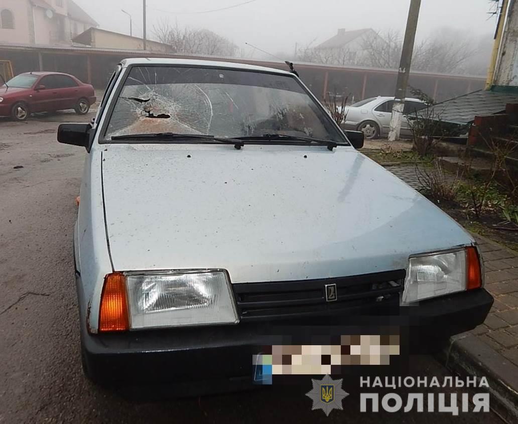 Машины, которая женщина разбила с помощью крипича в Одесской области. Скриншот od.npu.gov.ua